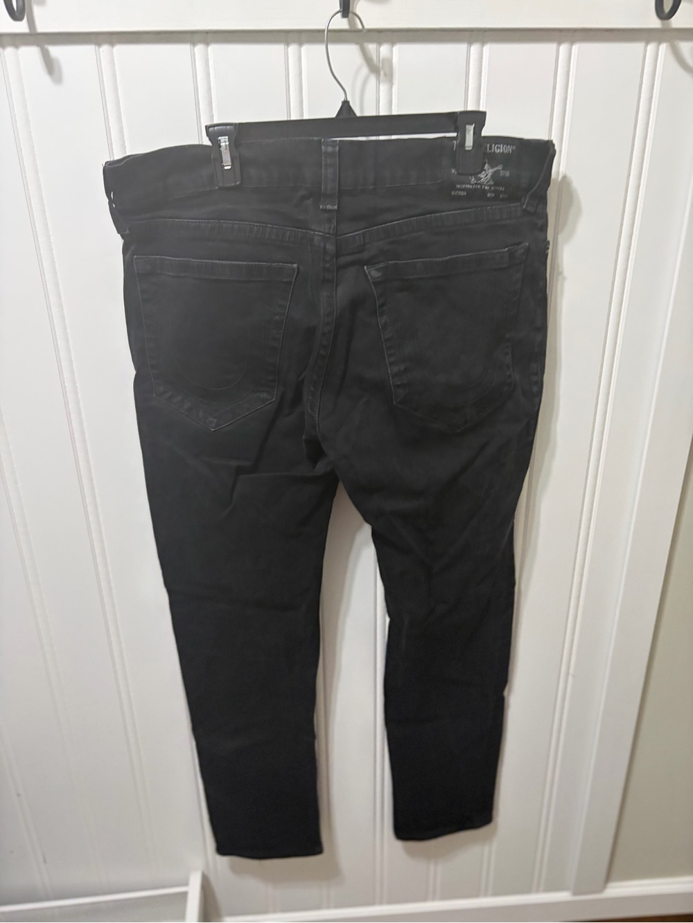 True Religion Geno Relaxed Slim Black Jeans - Size 40x33
